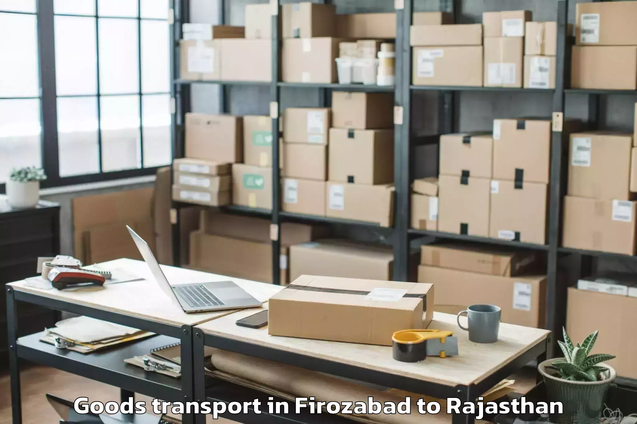 Book Firozabad to Maharaja Ganga Singh Universit Goods Transport Online